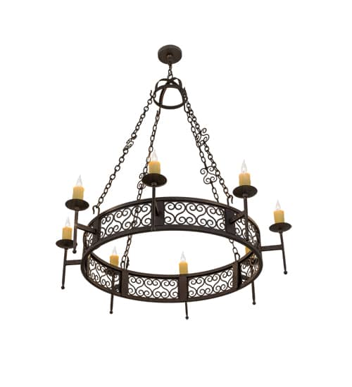 Toscano 8 Light 48" Wide Taper Candle Style Chandelier