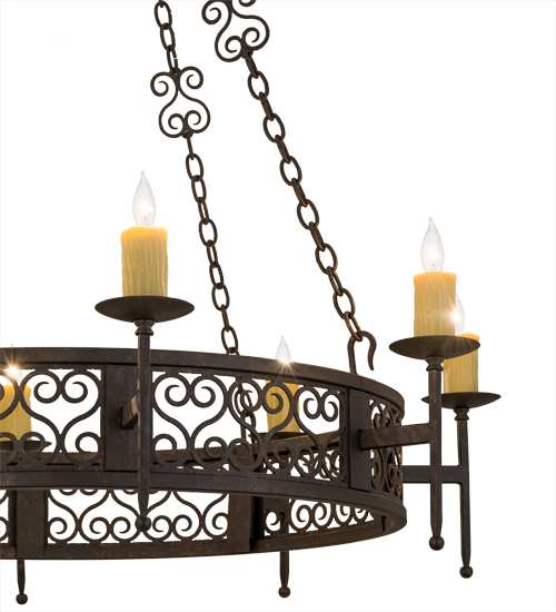 Toscano 8 Light 48" Wide Taper Candle Style Chandelier