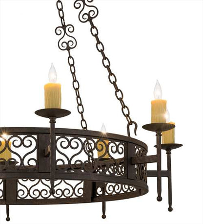 Toscano 8 Light 48" Wide Taper Candle Style Chandelier