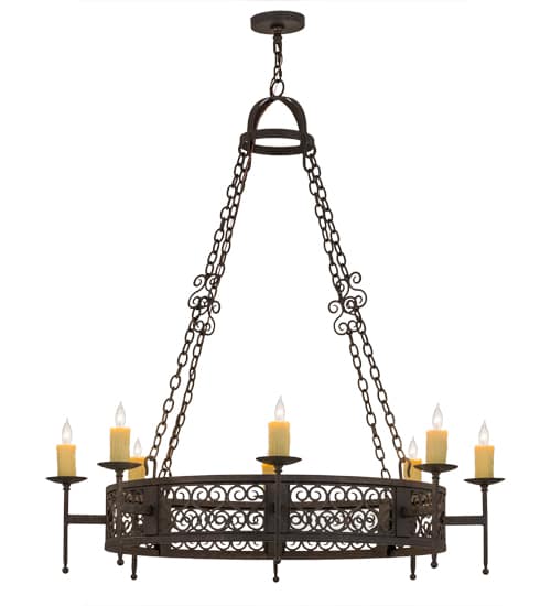 Toscano 8 Light 48" Wide Taper Candle Style Chandelier
