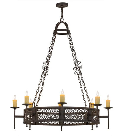 Toscano 8 Light 48" Wide Taper Candle Style Chandelier