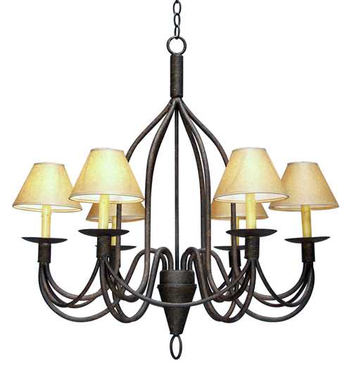 Bell 6 Light 34" Wide Chandelier