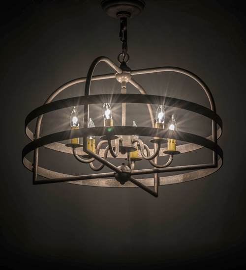 Aldari 6 Light 22" Wide Taper Candle Style Chandelier