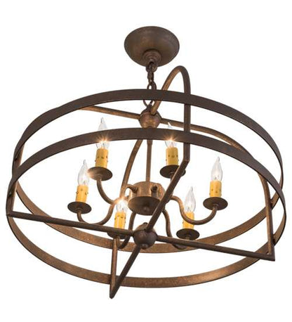Aldari 6 Light 22" Wide Taper Candle Style Chandelier