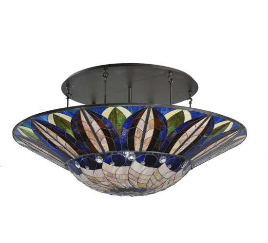 Tampa Bay 12 Light 60" Wide Semi-Flush Bowl Ceiling Fixture - Oil Rubbed Bronze Finish