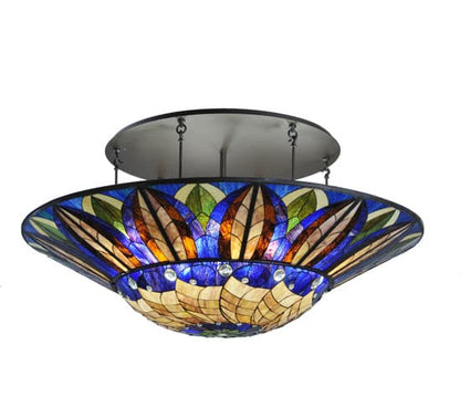 Tampa Bay 12 Light 60" Wide Semi-Flush Bowl Ceiling Fixture - Oil Rubbed Bronze Finish