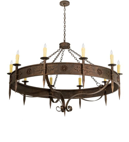 Calandra 10 Light 66" Wide Taper Candle Style Chandelier
