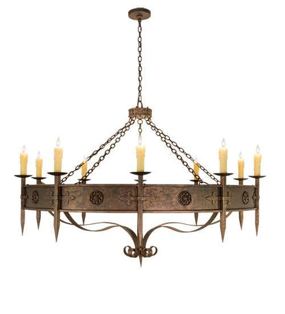 Calandra 10 Light 66" Wide Taper Candle Style Chandelier