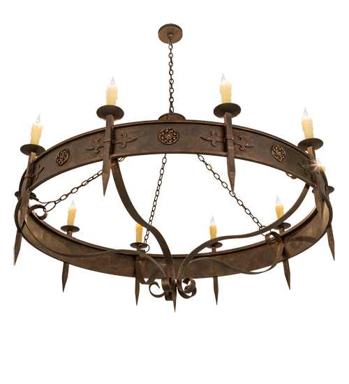 Calandra 10 Light 66" Wide Taper Candle Style Chandelier