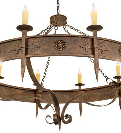 Calandra 10 Light 66" Wide Taper Candle Style Chandelier