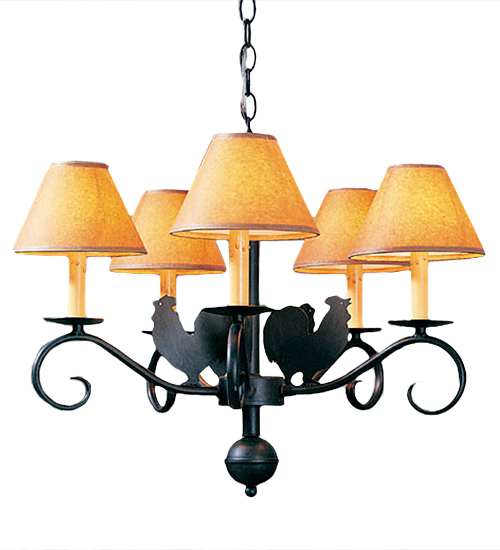 Animal 5 Light 24" Wide Chandelier