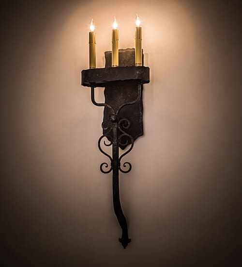 Ahriman 3 Light 31" Tall Wall Sconce