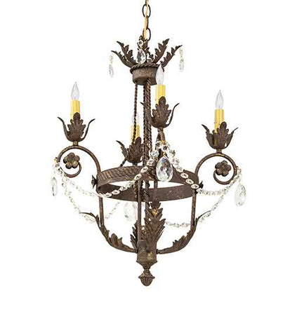 Antonia 4 Light 20" Wide Crystal Candle Style Chandelier