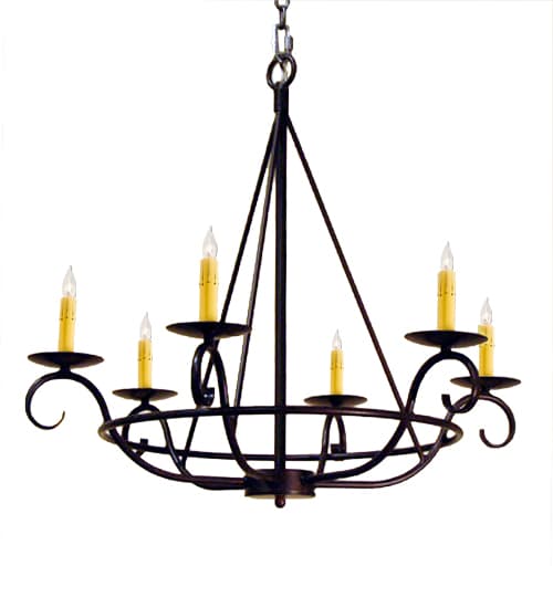 Estrella 6 Light 32" Wide Taper Candle Style Chandelier