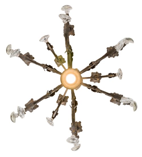 New Country French 9 Light 26" Wide Crystal Candle Style Chandelier