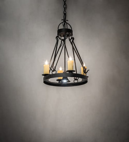 Lakeshore 4 Light 28" Wide Taper Candle Pendant