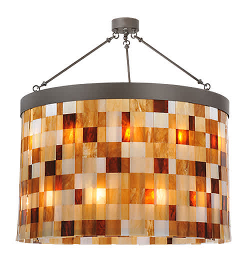 Cilindro Calico 24 Light 45" Wide Semi-Flush Drum Ceiling Fixture