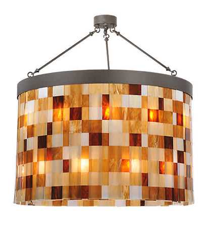 Cilindro Calico 24 Light 45" Wide Semi-Flush Drum Ceiling Fixture