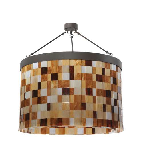Cilindro Calico 24 Light 45" Wide Semi-Flush Drum Ceiling Fixture