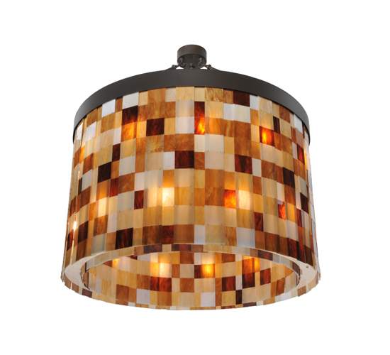 Cilindro Calico 24 Light 45" Wide Semi-Flush Drum Ceiling Fixture