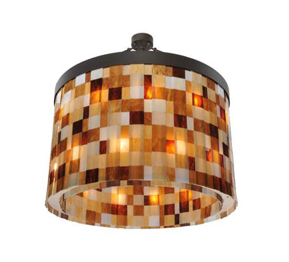Cilindro Calico 24 Light 45" Wide Semi-Flush Drum Ceiling Fixture