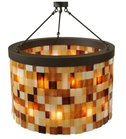 Cilindro Calico 24 Light 45" Wide Semi-Flush Drum Ceiling Fixture
