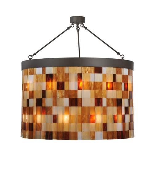 Cilindro Calico 24 Light 45" Wide Semi-Flush Drum Ceiling Fixture