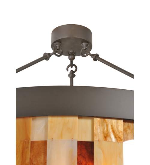 Cilindro Calico 24 Light 45" Wide Semi-Flush Drum Ceiling Fixture