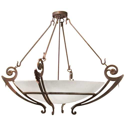 Ceres 6 Light 50" Wide Semi-Flush Bowl Ceiling Fixture - Gilded Tobacco Finish