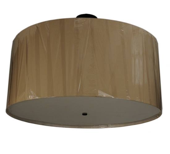 Cilindro 8 Light 48" Wide Semi-Flush Drum Ceiling Fixture - Textured Black Finish