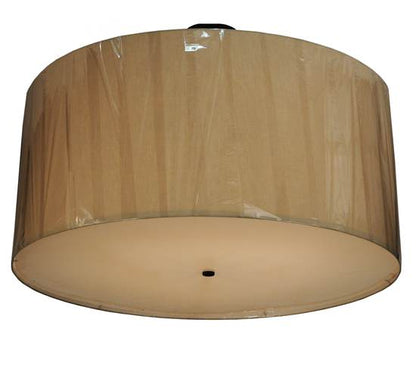 Cilindro 8 Light 48" Wide Semi-Flush Drum Ceiling Fixture - Textured Black Finish