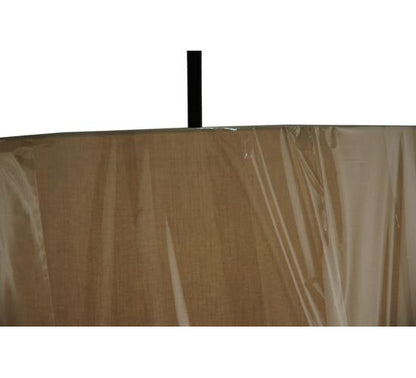 Cilindro 8 Light 48" Wide Semi-Flush Drum Ceiling Fixture - Textured Black Finish