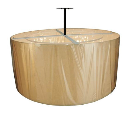 Cilindro 8 Light 48" Wide Semi-Flush Drum Ceiling Fixture - Textured Black Finish