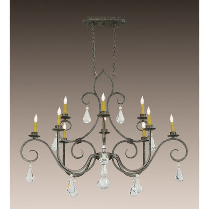 Meyda Tiffany Celine 10 Light 28" Wide Crystal Candle Style Chandelier