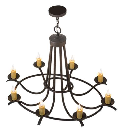 Octavia 8 Light 38" Wide Taper Candle Style Chandelier