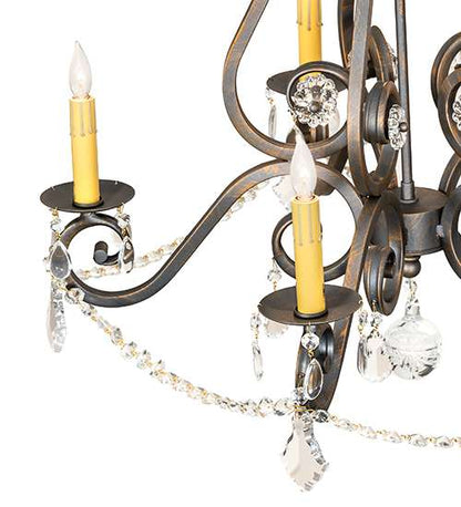 Adrianna 5 Light 26" Wide Crystal Candle Style Chandelier