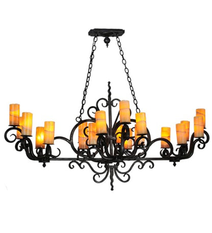 Kean 20 Light 34" Wide Pillar Candle Style Chandelier