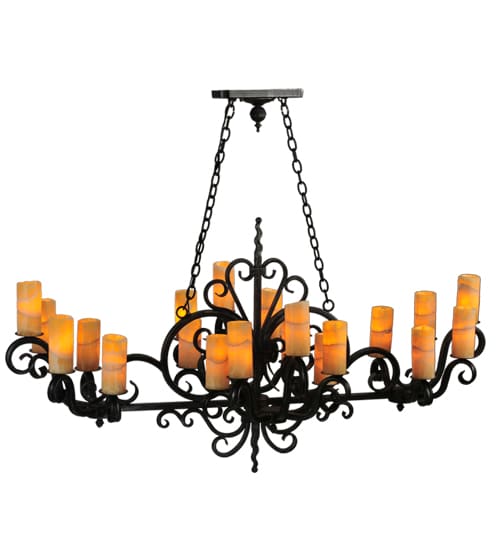 Kean 20 Light 34" Wide Pillar Candle Style Chandelier