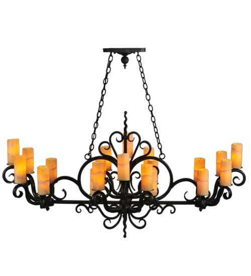Kean 20 Light 34" Wide Pillar Candle Style Chandelier