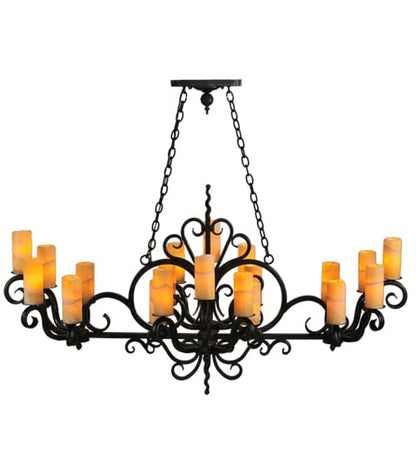 Kean 20 Light 34" Wide Pillar Candle Style Chandelier