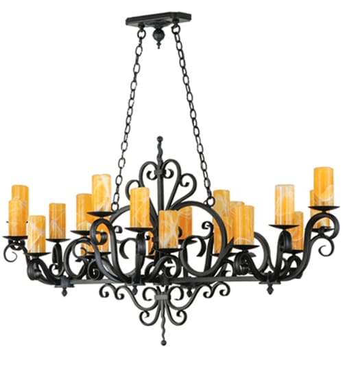 Kean 20 Light 34" Wide Pillar Candle Style Chandelier