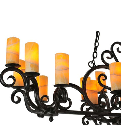 Kean 20 Light 34" Wide Pillar Candle Style Chandelier