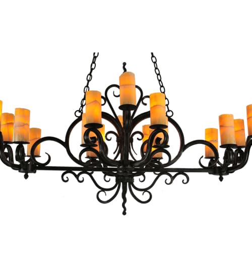 Kean 20 Light 34" Wide Pillar Candle Style Chandelier