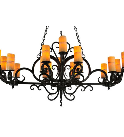 Kean 20 Light 34" Wide Pillar Candle Style Chandelier