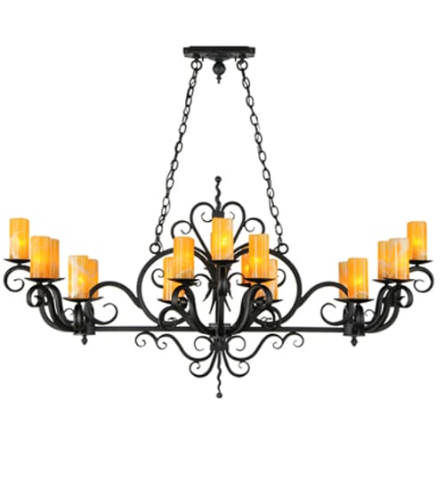 Kean 20 Light 34" Wide Pillar Candle Style Chandelier