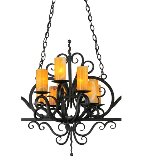 Kean 20 Light 34" Wide Pillar Candle Style Chandelier