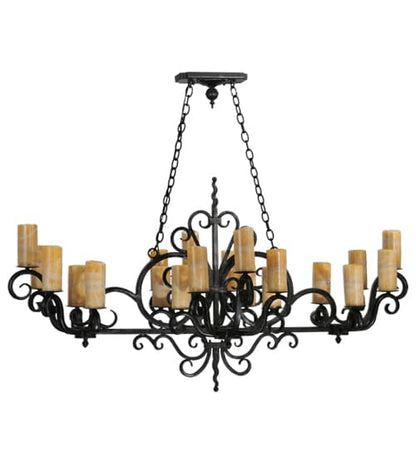 Kean 20 Light 34" Wide Pillar Candle Style Chandelier