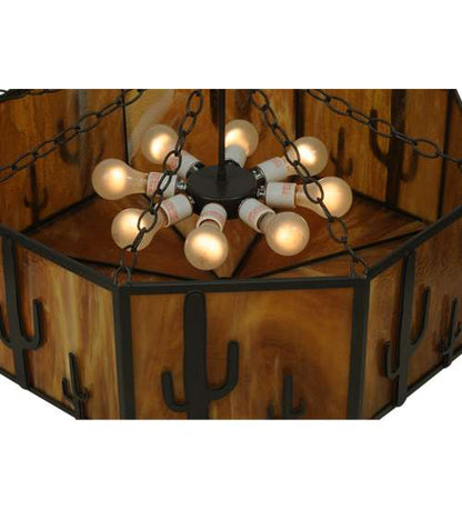 Southwest 8 Light 28" Wide Semi-Flush Drum Ceiling Fixture