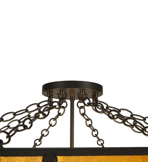 Southwest 8 Light 28" Wide Semi-Flush Drum Ceiling Fixture