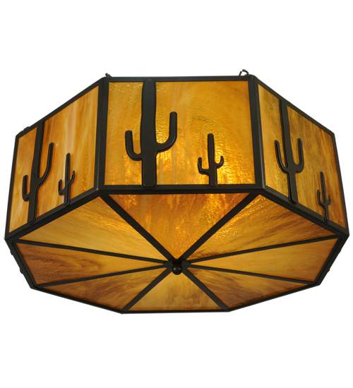 Southwest 8 Light 28" Wide Semi-Flush Drum Ceiling Fixture